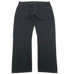 Mens Jeanetix Black Dress Jeans Sz 38 X 31 Tapered Leg Comfort Fit